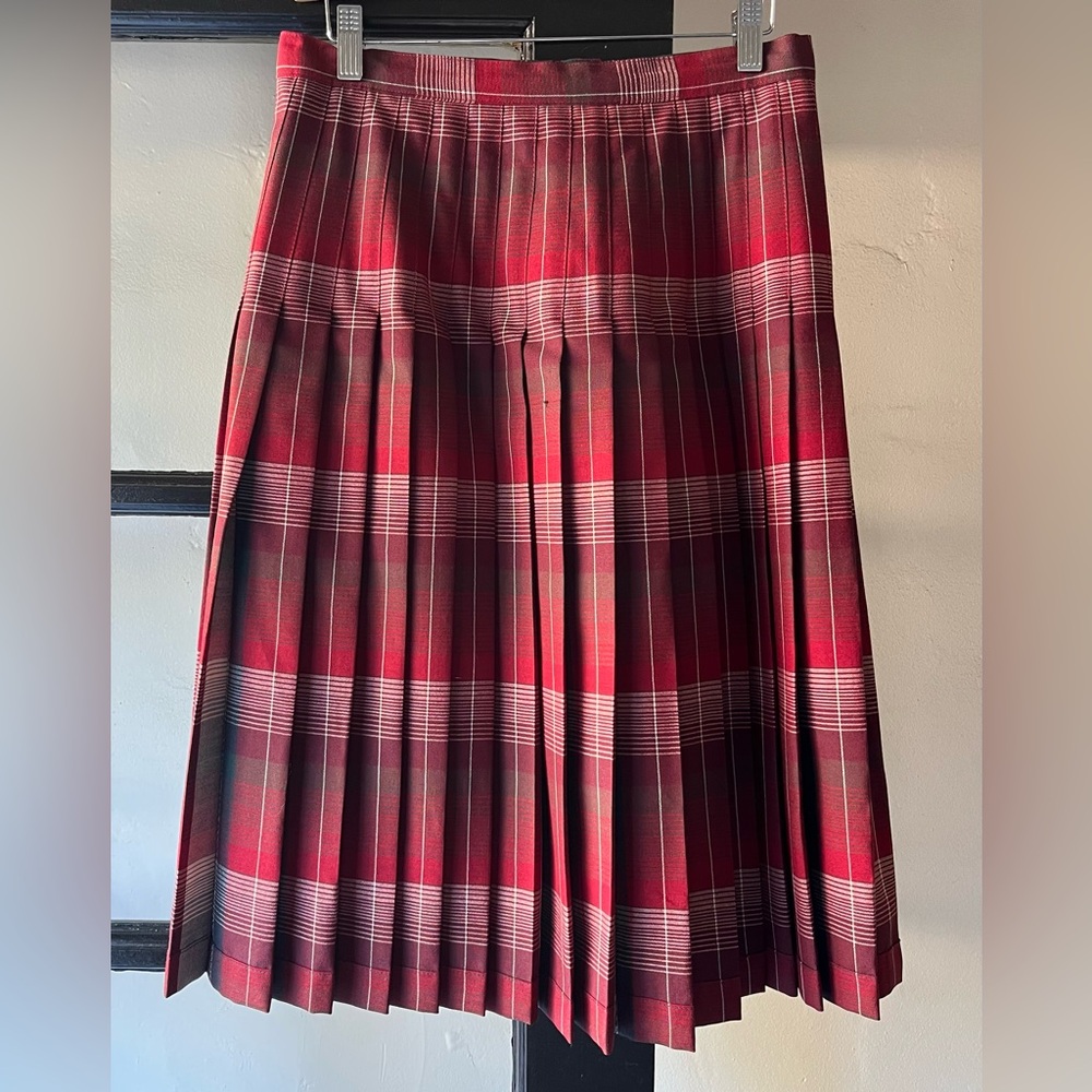 Darling Pendleton Reversible Pleated Plaid Skirt